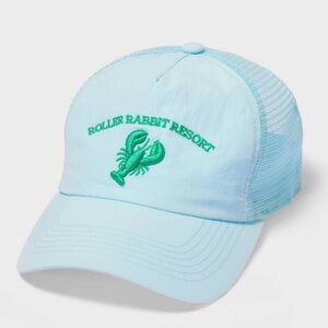 NWT Roller Rabbit Light Blue Cap with Lobster